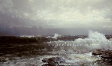 ウィリアム・トロスト・リチャーズ Painting - ブレイカーズ・アット・ビーバーの風景 ウィリアム・トロスト・リチャーズ